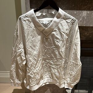 Nike Neutrals V-Neck Long Sleeve Nylon Top